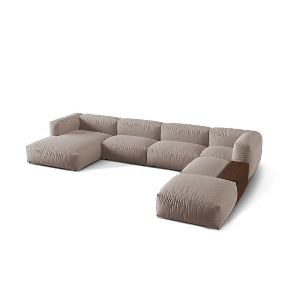 Bež kutna garnitura (s desnim kutom/u obliku slova "U") Martina – Micadoni Home-image-2