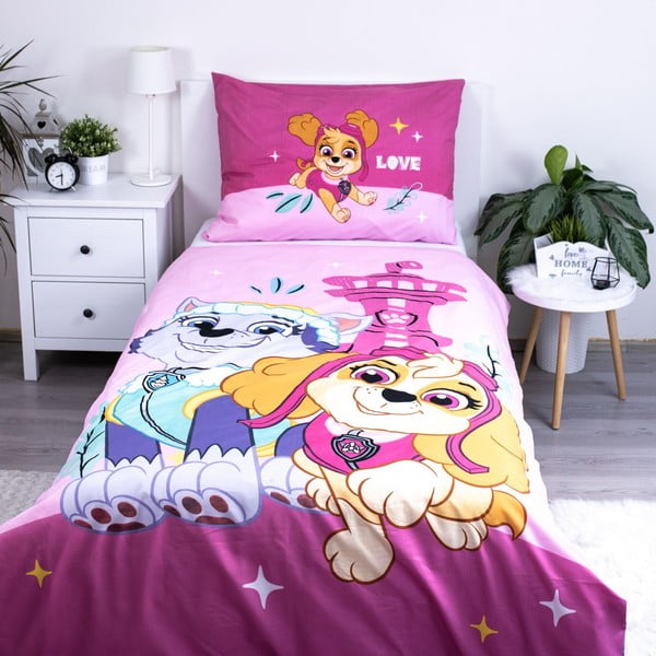 Dječja posteljina za krevet za jednu osobu od mikrovlakana 140x200 cm Paw Patrol  – Jerry Fabrics-image-1