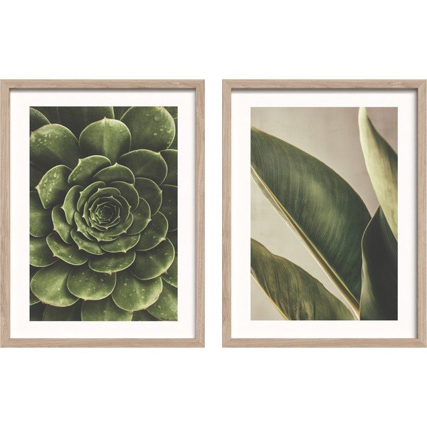 Tiskane slike u setu 2 kom s okvirom 30x40 cm Beauty Green – Styler