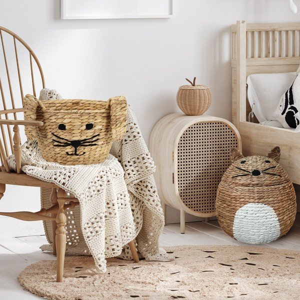 Dječja kutija za pohranu od vodenog zumbula u prirodnoj boji ø 35x26 cm Rabbit – Compactor-image-1