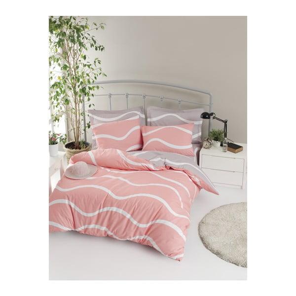 Mijolnir Novia Ružičasta pamučna posteljina, 140 x 200 cm