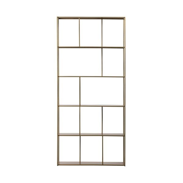 Metalna biblioteka u zlatnoj boji 90x196 cm Valued – BePureHome