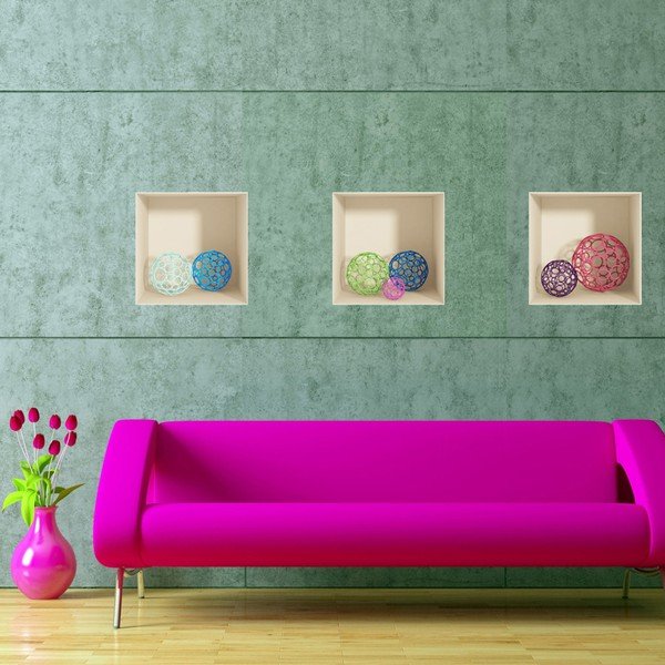 Set od 3 naljepnice s 3D efektom Fanastick Spheres-image-1
