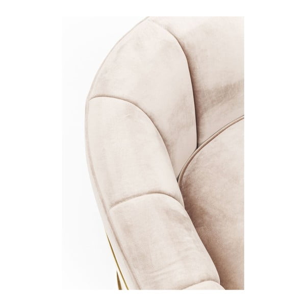 Bež fotelja s detaljima u zlatnoj boji Kare Design Pure Elegance-image-1