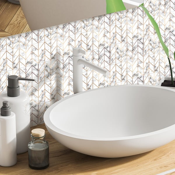 Naljepnice u setu za pločice 9 kom 20x20 cm Marble – Ambiance-image-3