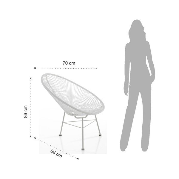 Bijela fotelja prikladna za eksterijer Tomasucci Numan-image-3