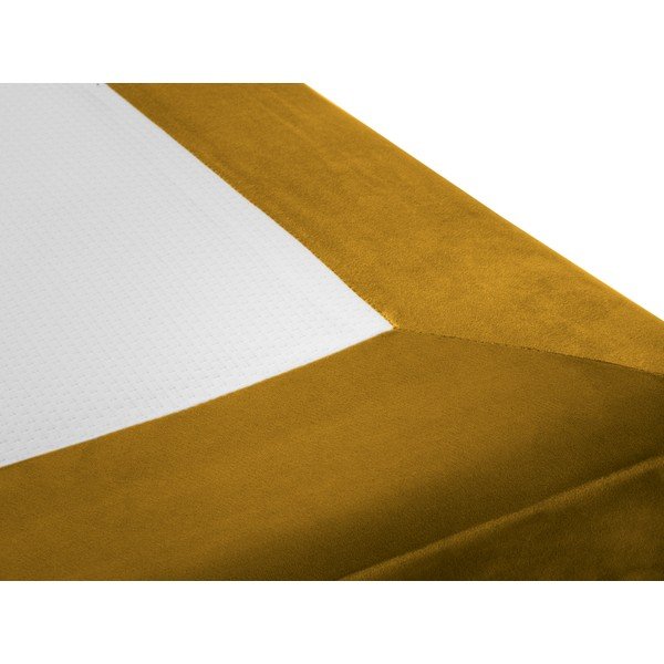 Žuti baršunasti krevet za jednu osobu Milo Casa Lia, 90 x 200 cm-image-4