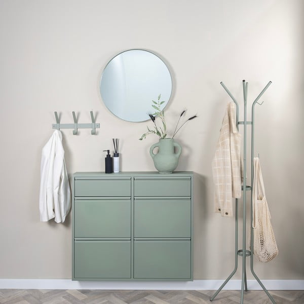 Prljavo zelena metalna vješalica ø 40x170 cm Jessy – Spinder Design-image-1