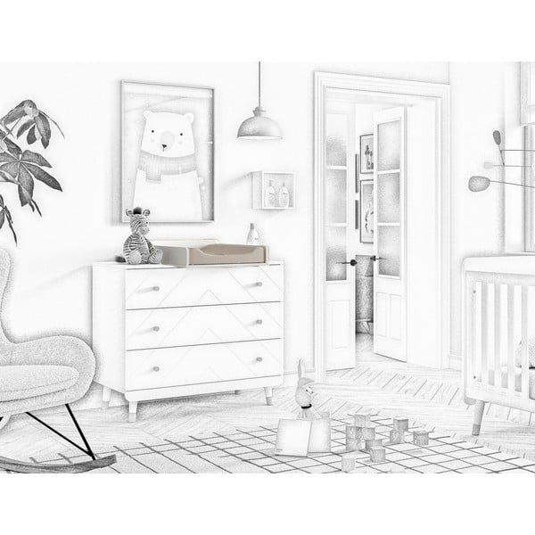 Bijeli stol za presvlačenje (dubina komode 57 cm) Billy – Vipack-image-1