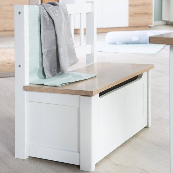 Bijela dječja klupa Woody – Roba-image-3