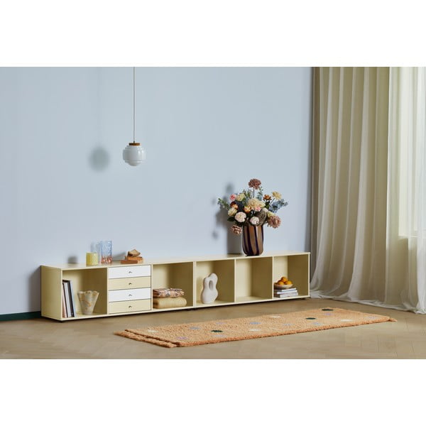 Svijetlo žuta niska komoda 267x61 cm Mistral – Hammel Furniture-image-1