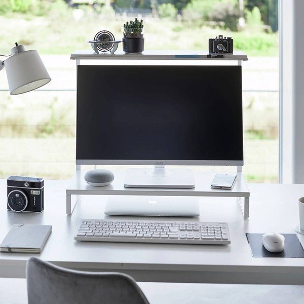Bijelo metalno postolje za monitor Tower – YAMAZAKI-image-1