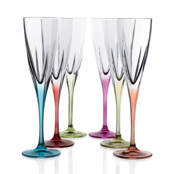 Set od 6 čaša za pjenušac RCR Cristalleria Italiana Gemma-image-1