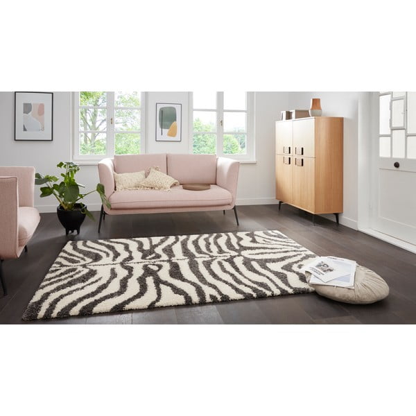 Sivo/bež tepih 150x80 cm Striped Animal - Ragami-image-1
