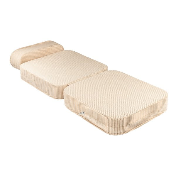 Svjetlo smeđa dječja fotelja od samta Flip – Wigiwama-image-2