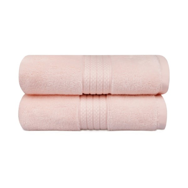 Set od 2 losos roza ručnika za kupaonicu Mira, 90 x 50 cm