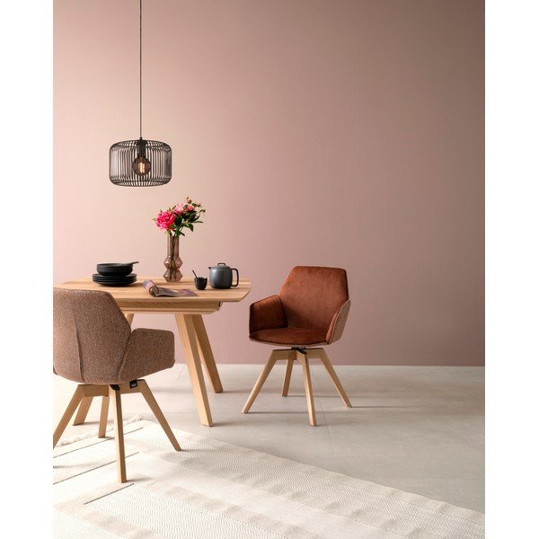 Crna viseća svjetiljka s metalnim sjenilom ø 30 cm Cage – Fischer & Honsel-image-1