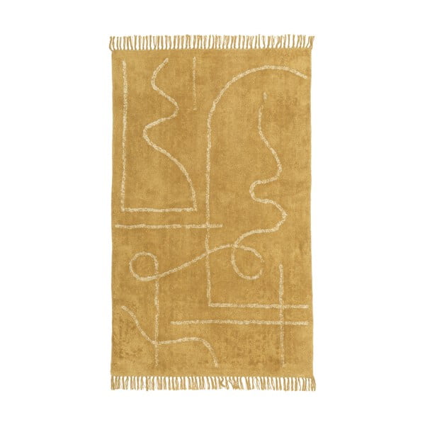 Narančasti ručno tkani pamučni tepih Westwing Collection Lines, 120 x 180 cm