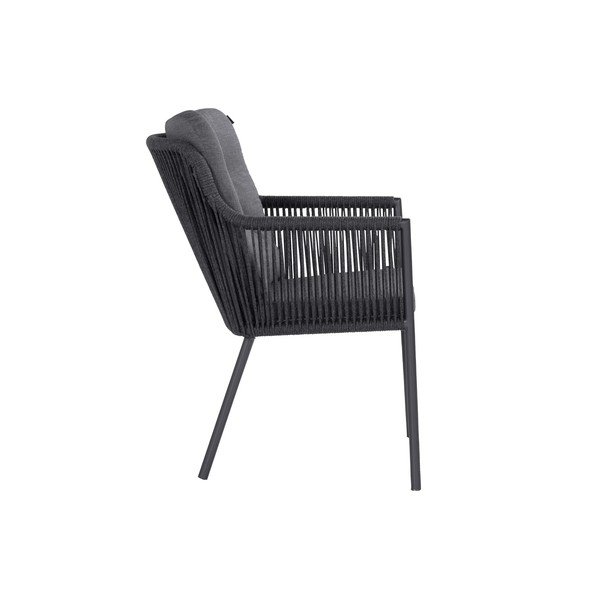Siva metalna vrtna stolica Cairo Rope – Hartman-image-3
