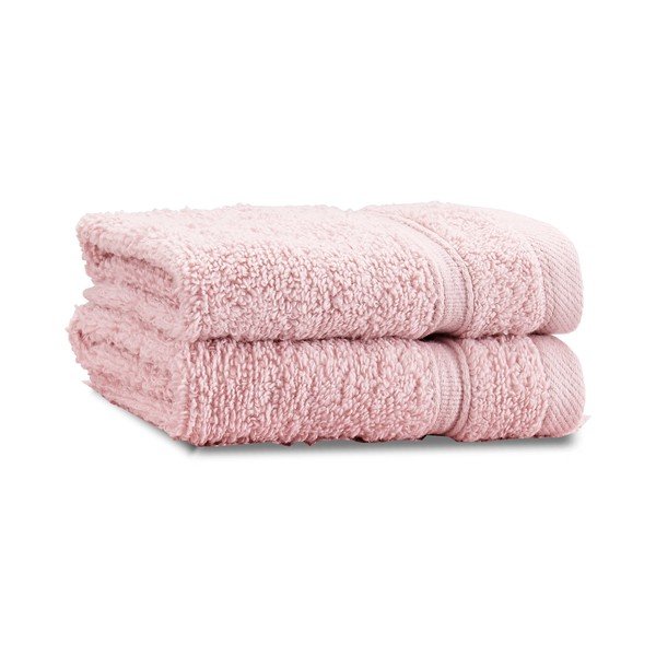 Svijetlo ružičasti pamučni ručnici u setu 2 kom od frotira 30x30 cm Zero Twist – Catherine Lansfield