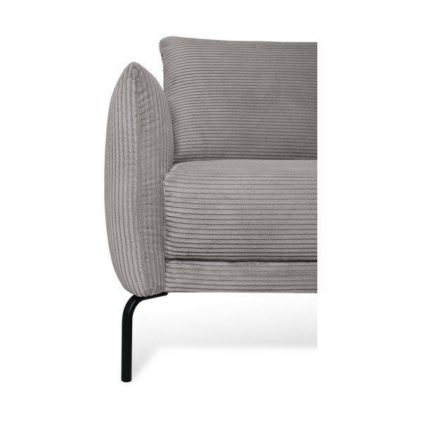 Svijetlo siva kutna garnitura od samta (s lijevim kutom) Venray – Scandic-image-4