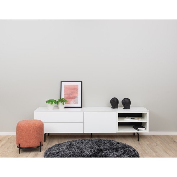 Bijela niska komoda 210x57 cm Plain – Tenzo-image-1