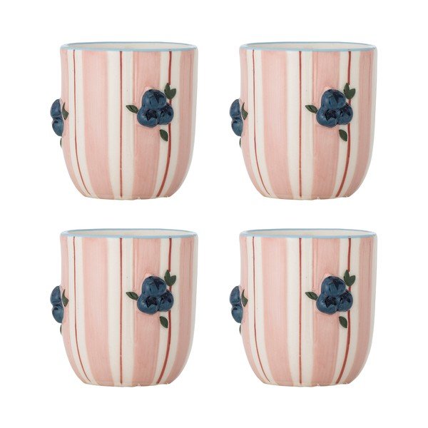 Ružičaste keramičke šalice u setu 4 kom za cappuccino 235 ml Carry – Bloomingville