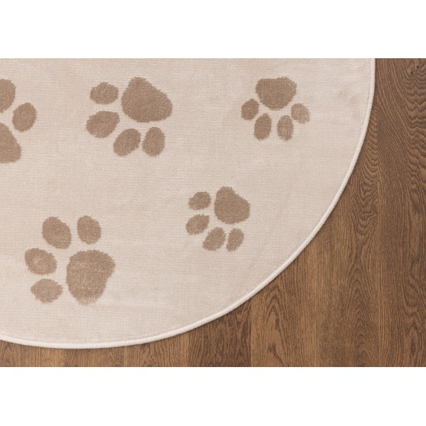 Bež dječji tepih ø133 cm Paws Light Beige – FD-image-3
