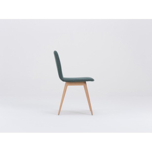 Zelena blagovaonska stolica s hrastovom bazom Gazzda Ena-image-3