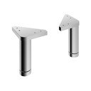 Noge za namještaj u setu 2 kom u sjajno srebrnoj boji Quickset 318 – Pelipal