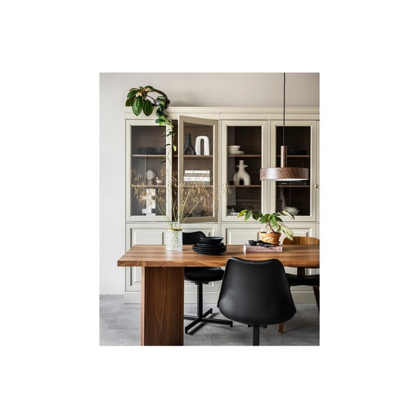 Siva vitrina od masivnog bora 105x215 cm Chow – vtwonen-image-1