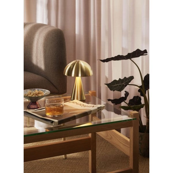 LED stolna lampa s mogućnosti zatamnjivanja u zlatnoj boji (visina 20 cm) Mush – Hübsch-image-1