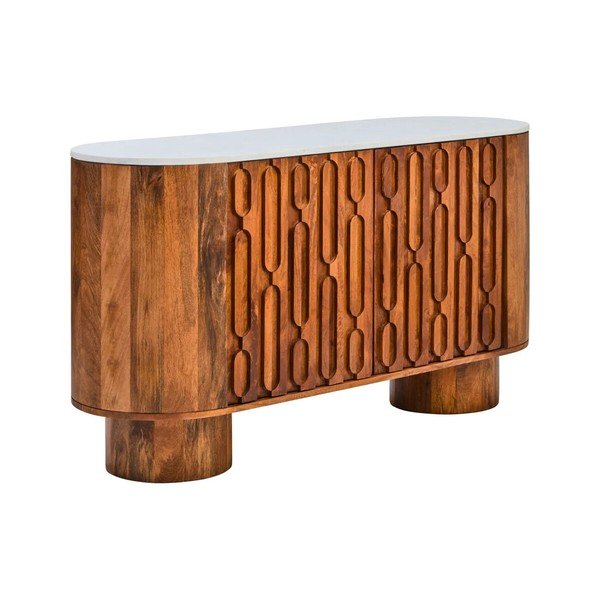 Komoda od masivnog manga u prirodnoj boji 140x75x45 cm Torcino – Premier Housewares
