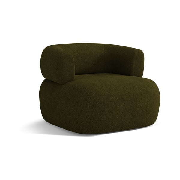 Zelena fotelja od bouclé tkanine Jenny – Micadoni Home