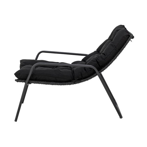 Crna vrtna ležaljka s podnožnikom Boel - Bloomingville-image-4