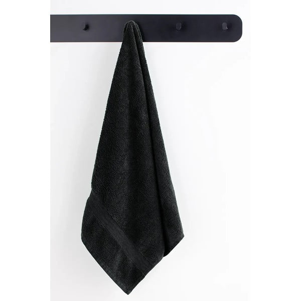 Set od 4 mala, 4 srednja i dva velika crna ručnika DecoKing Marina Black-image-1