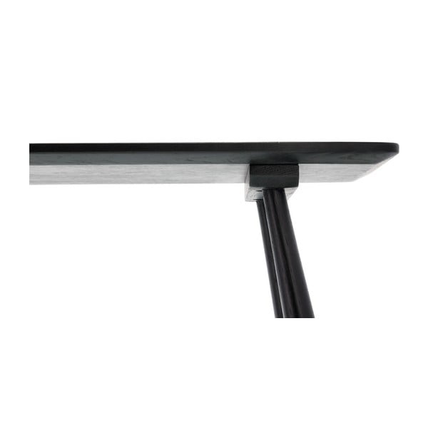 Crni konzolni stol od hrastovine 90x28 cm Bast - Villa Collection-image-4
