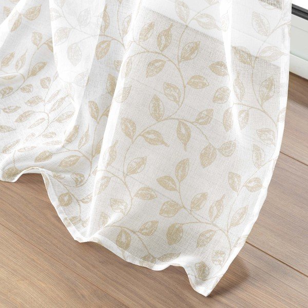 Bež prozirna zavjesa 137x280 cm Farandole – douceur d'intérieur-image-4