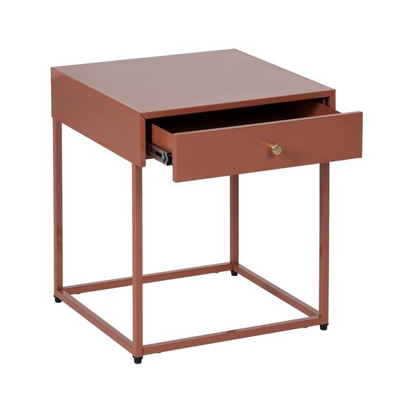 Noćni ormarić boje terakote Nara – Ixia-image-2