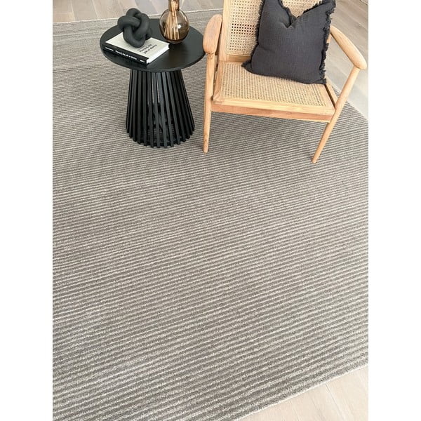Sivi vuneni tepih 160x240 cm Calisia M Ribs – Agnella-image-1