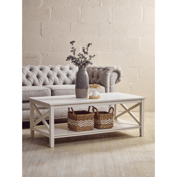 Bijeli stolić za kavu 60x120 cm Heritage – Premier Housewares-image-3