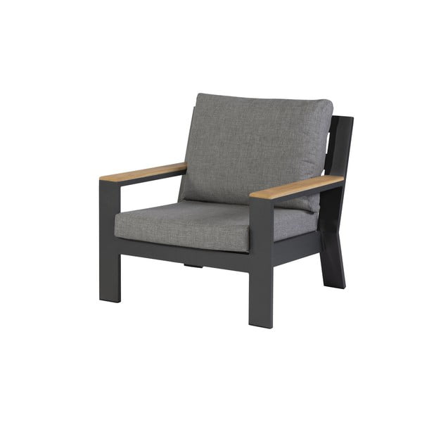 Crna/siva metalna vrtna fotelja Valerie – Exotan
