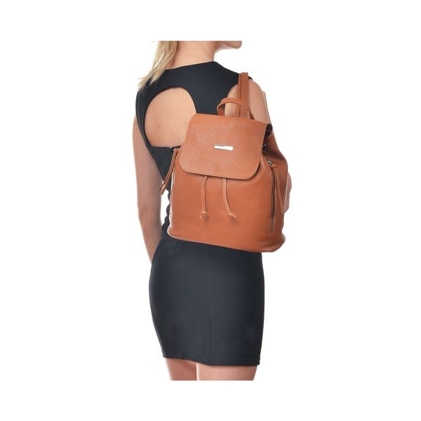 Konjak smeđi kožni ruksak Renata Corsi Brenda-image-3