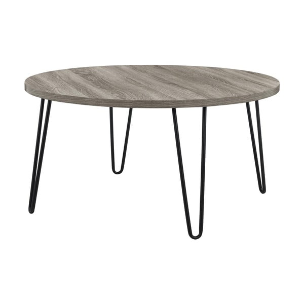 Smeđe-sivi pomoćni stol Støraa Owen, ø 90 cm-image-3