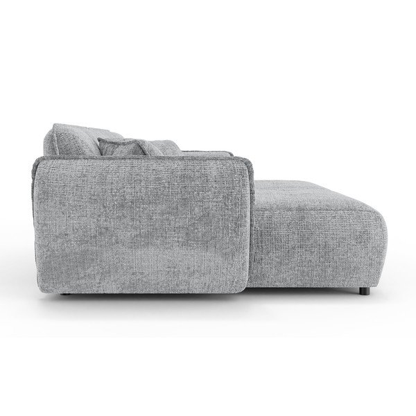 Svijetlo siva sofa od šenila s ležaljkom 252 cm Nelia Big – Ropez-image-3