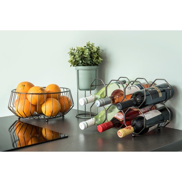 Sivi metalni stalak za vino na sklapanje PT LIVING Honeycomb-image-1