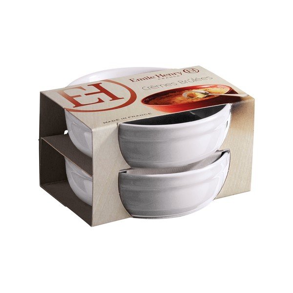 Set od 2 bijele zdjele za pečenje za crème brûlée Emile Henry-image-1