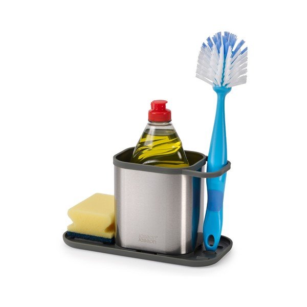 Metalni držač za deterdžente u sjajno srebrnoj boji Duo Steel – Joseph Joseph