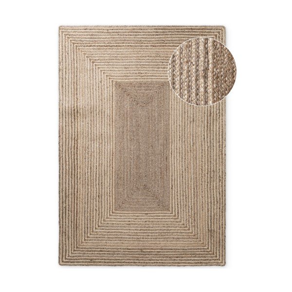 Obostrani/ručno rađen juten tepih u svijetloj prirodnoj boji/u tamnoj prirodnoj boji 120x170 cm Juno – Hanse Home