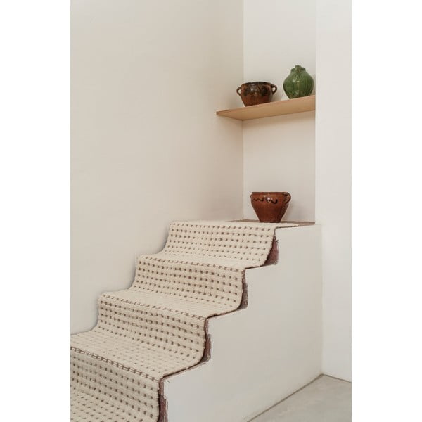 Periva/ručno rađena vunena staza boje slonovače 80x230 cm Unexpected Wool – Lorena Canals-image-2